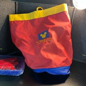 Vintage 1988 The Disney Channel Picnic Bag w/Plates & Utensils - Walt Disney Co.